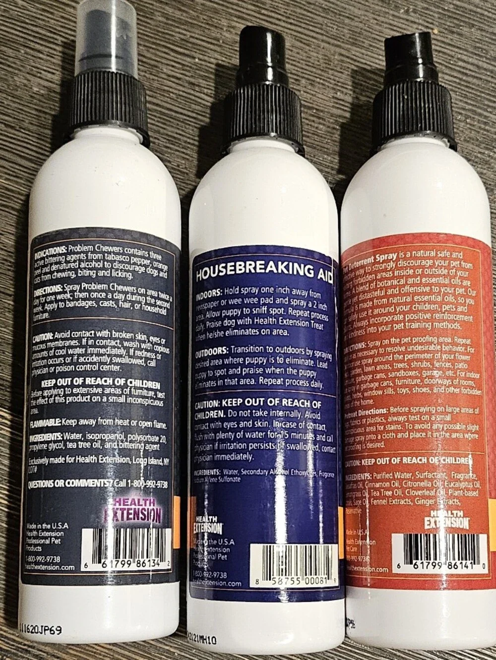 Young Pet Training Spray Trio - Green, Blue, Red